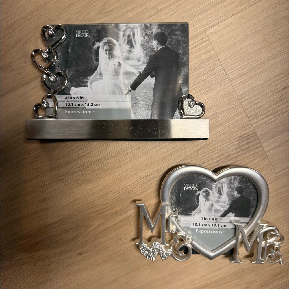 Set of Studio Decor Silver Photo Frames.